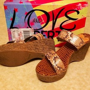 Love and Liberty Snakeskin Wedge Sandal (8)